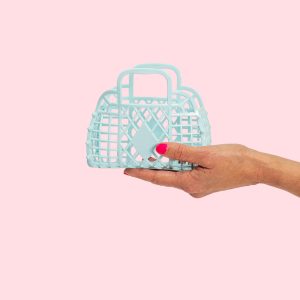 Bubblegum Pink Mini Retro Jelly Basket Bag