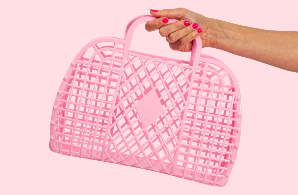 Retro Basket - Bubblegum Pink - Large