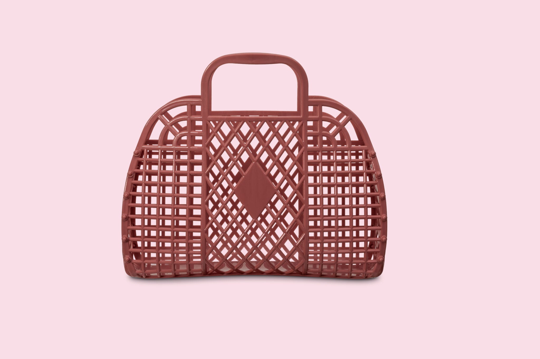 Retro Basket - Blush Pink - Small
