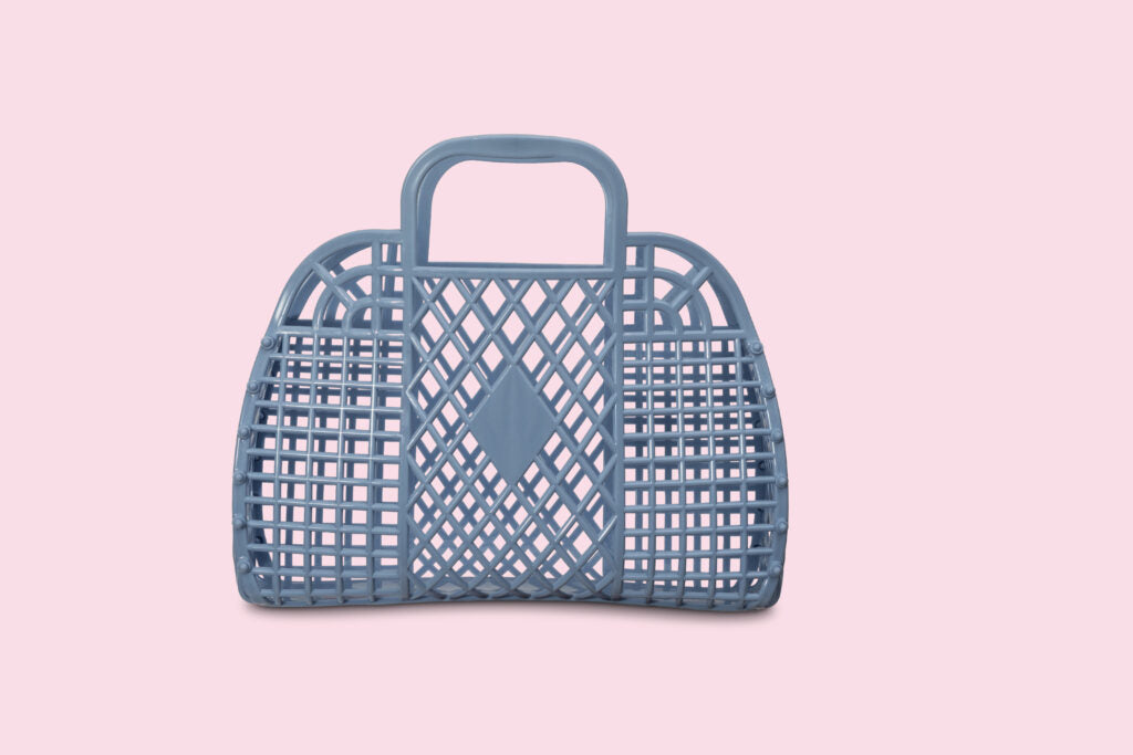 Retro Basket - Cornflower Blue - Small