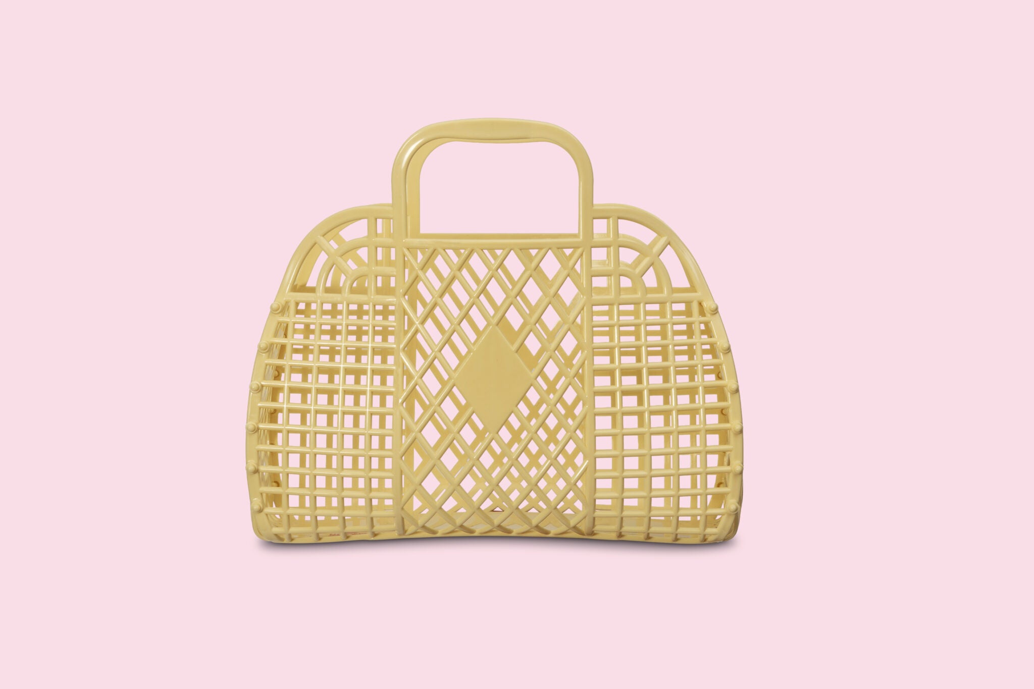 Retro Basket - Primrose Yellow - Small