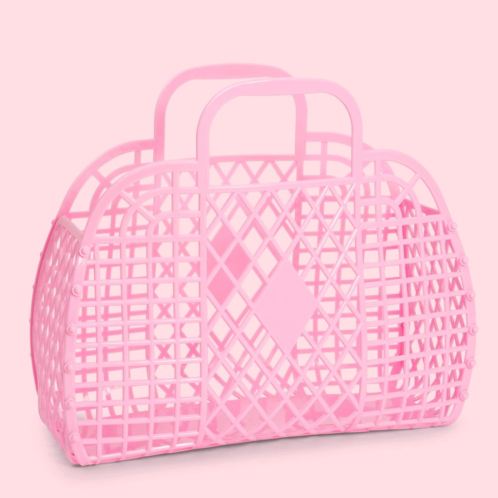 Retro Basket - Bubblegum Pink - Large