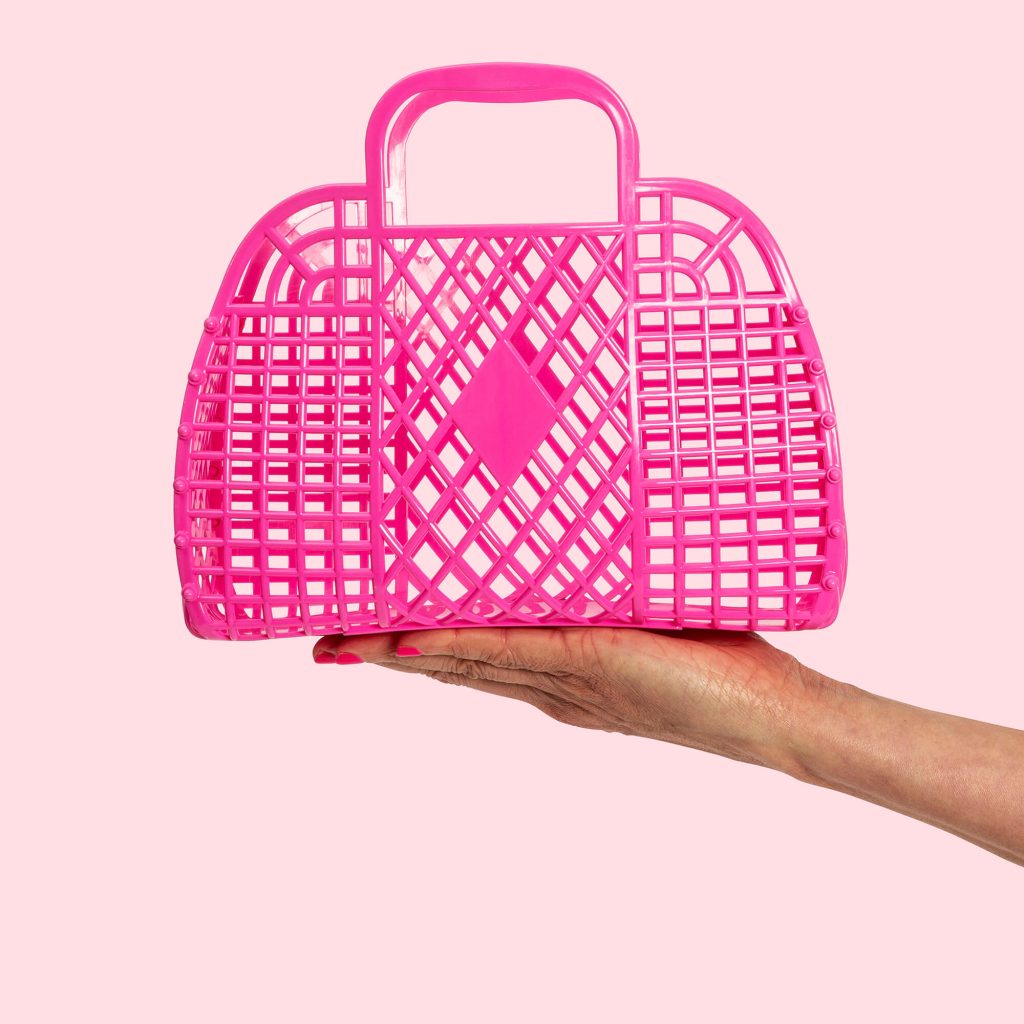 Retro Basket - Berry Pink - Small