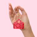Itty Bitty Bag Charm - Retro - Coral