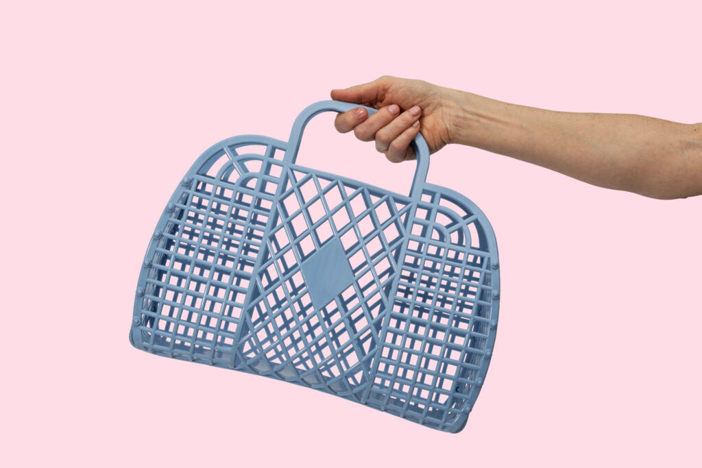 Retro Basket - Cornflower Blue - Large