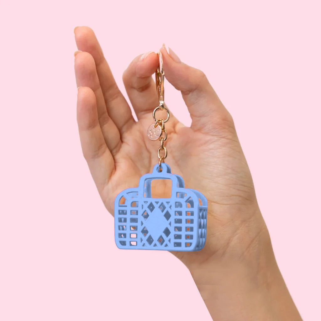 Itty Bitty Bag Charm - Retro Cornflower Blue