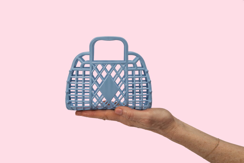 Retro Basket - Cornflower Blue - Mini