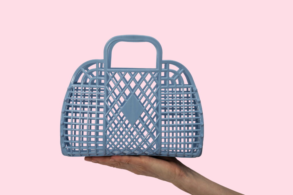 Retro Basket - Cornflower Blue - Small