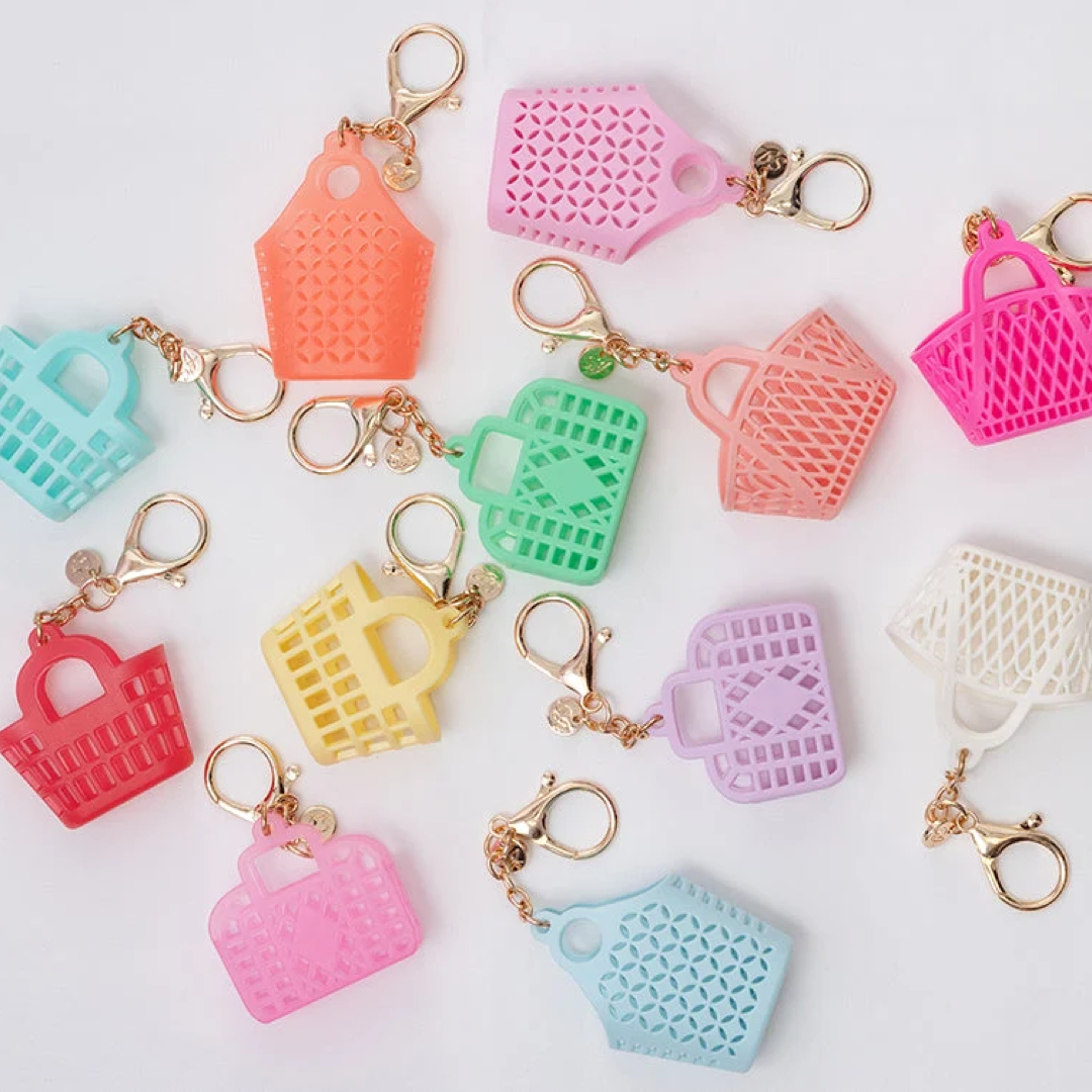 Itty Bitty Bag Charm - Retro Cornflower Blue